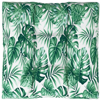 vidaXL Palettenkissen Blattmuster 80x80x12 cm Stoff