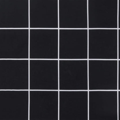 vidaXL Palettenkissen Schwarz Karomuster 80x80x12 cm Stoff