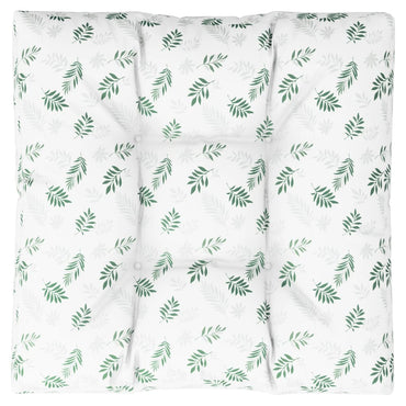 vidaXL Palettenkissen Blattmuster 80x80x12 cm Stoff