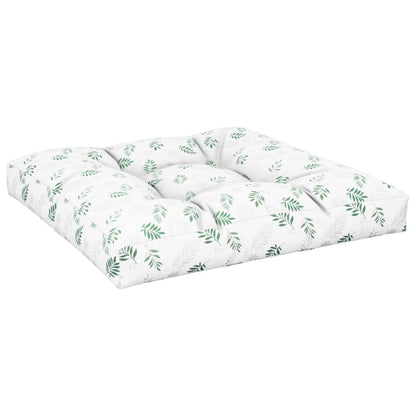 vidaXL Palettenkissen Blattmuster 80x80x12 cm Stoff
