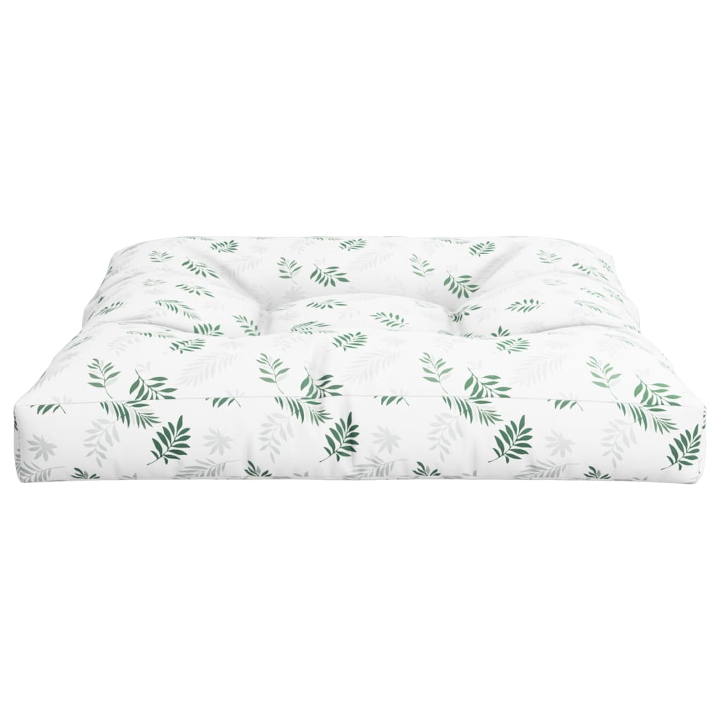 vidaXL Palettenkissen Blattmuster 80x80x12 cm Stoff