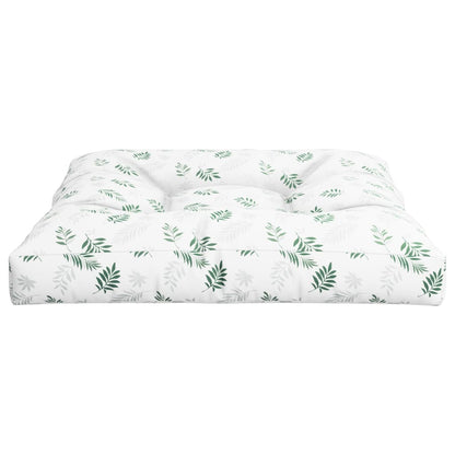 vidaXL Palettenkissen Blattmuster 80x80x12 cm Stoff