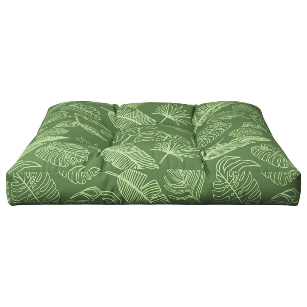 vidaXL Coussins de palette motif feuilles 80x80x12 cm tissu