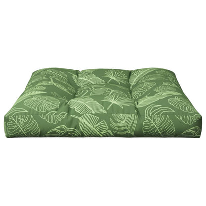vidaXL Coussins de palette motif feuilles 80x80x12 cm tissu