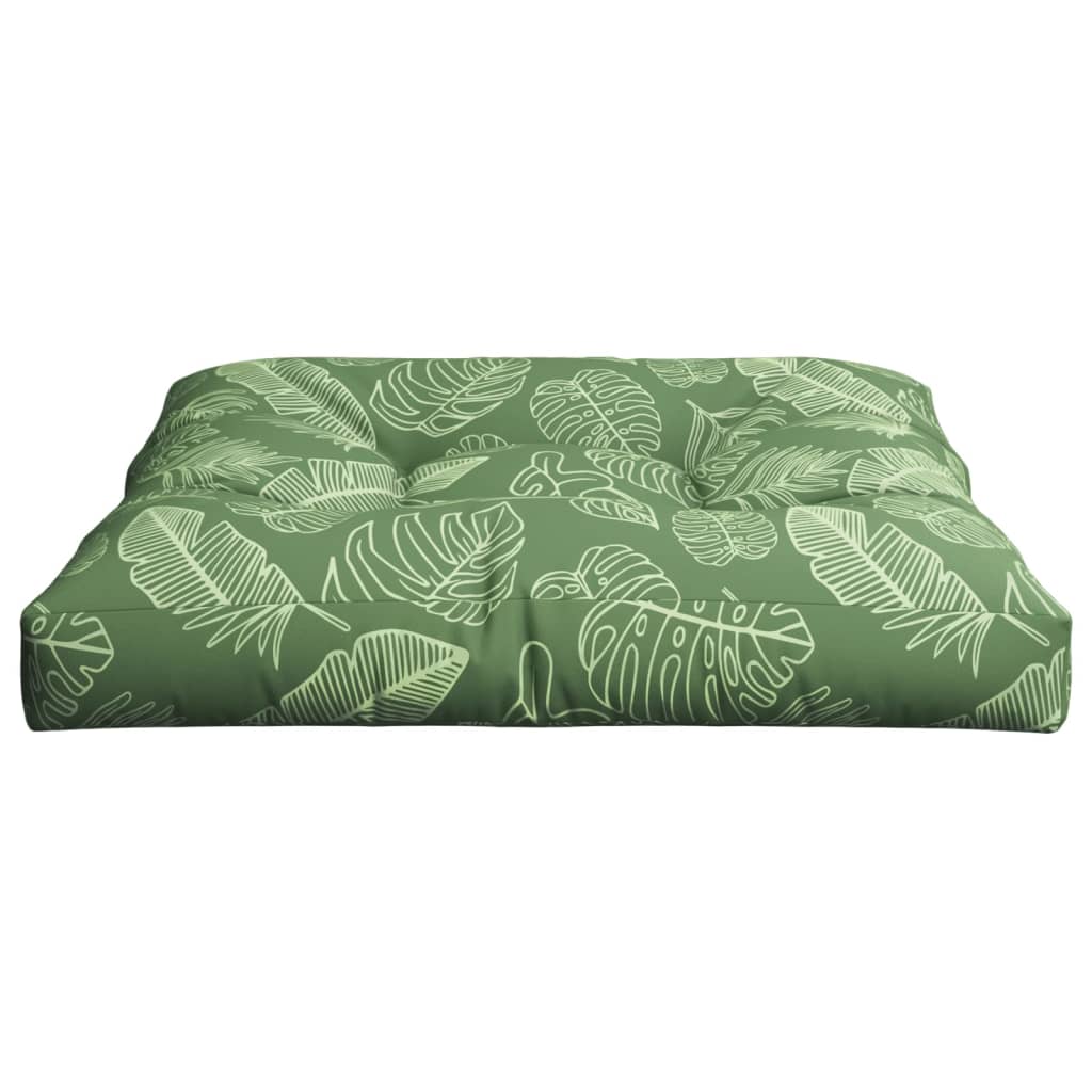 vidaXL Coussins de palette motif feuilles 80x80x12 cm tissu