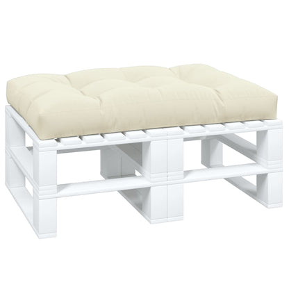 vidaXL Coussin de palette crème 120x80x12 cm tissu