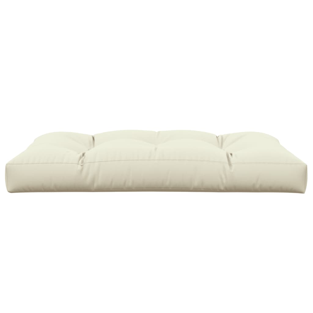 vidaXL Coussin de palette crème 120x80x12 cm tissu