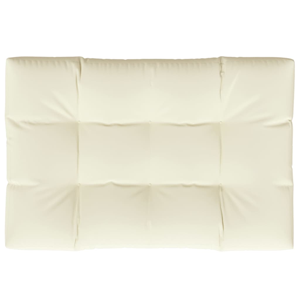 vidaXL Coussin de palette crème 120x80x12 cm tissu