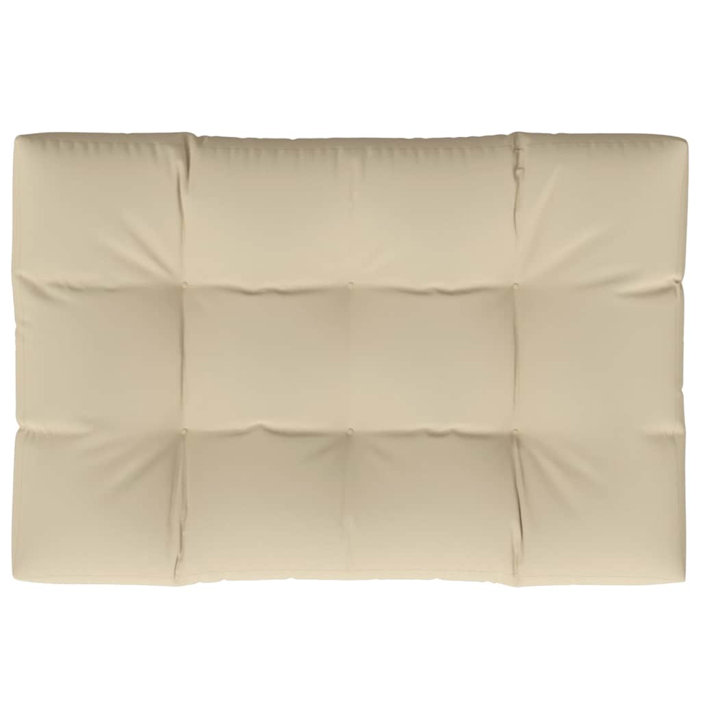 vidaXL Coussin de palette Beige 120x80x12 cm Tissu