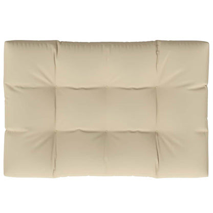 vidaXL Coussin de palette Beige 120x80x12 cm Tissu