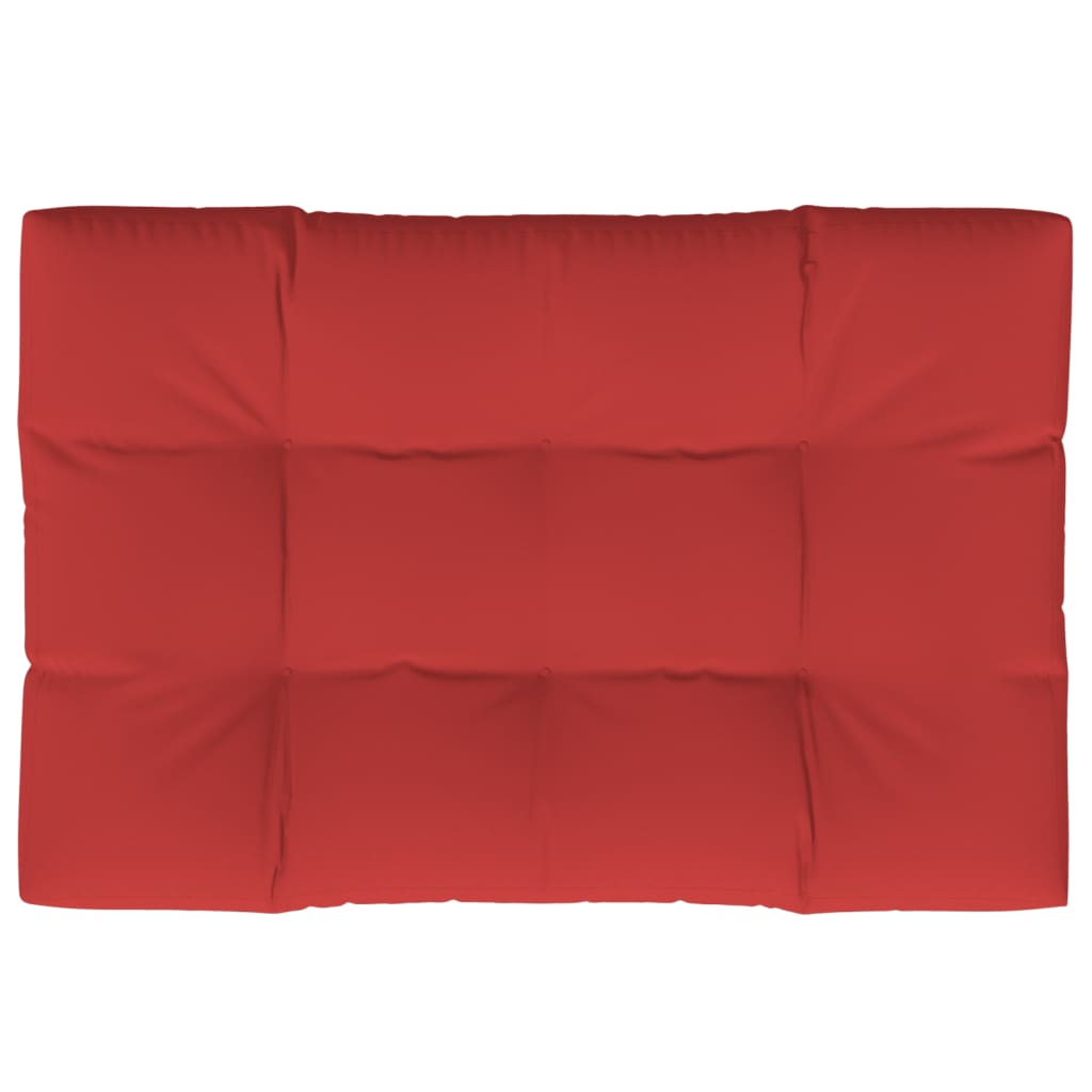 vidaXL Coussin de palette Rouge 120x80x12 cm Tissu