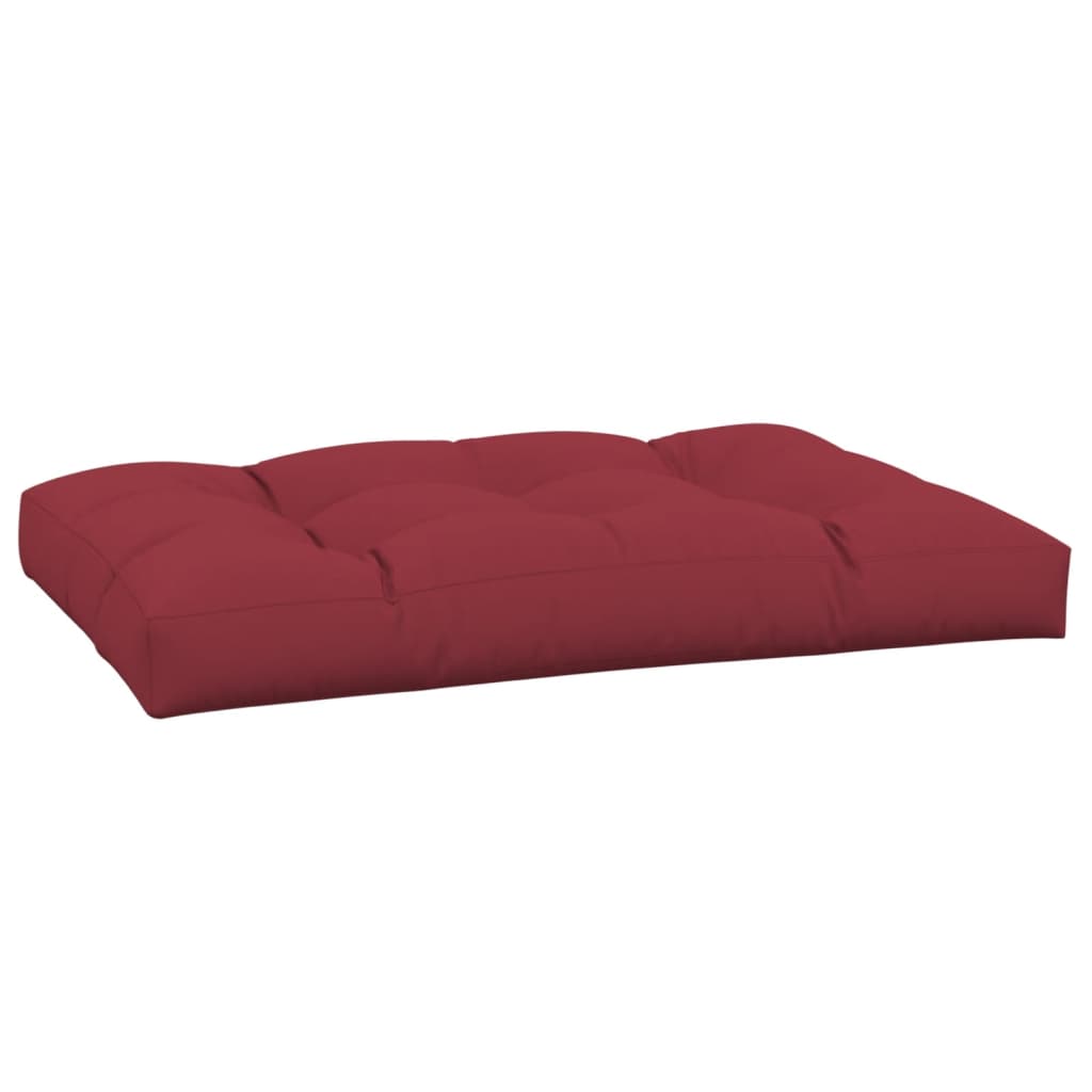 vidaXL Coussin de palette Rouge bordeaux 120x80x12 cm Tissu
