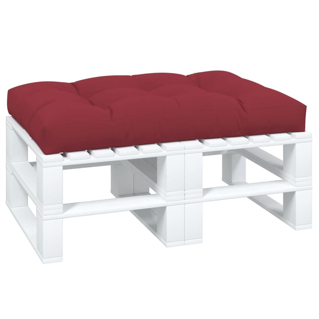 vidaXL Coussin de palette Rouge bordeaux 120x80x12 cm Tissu