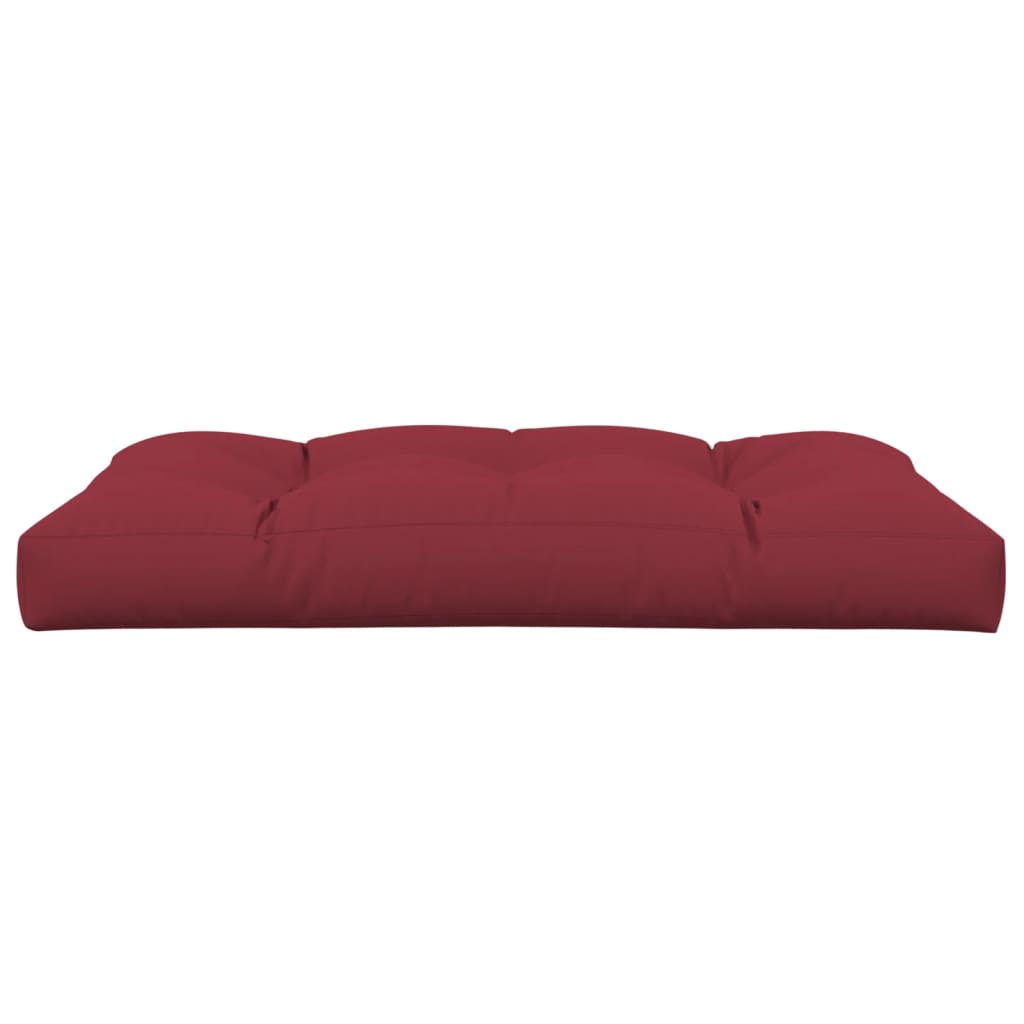 vidaXL Coussin de palette Rouge bordeaux 120x80x12 cm Tissu