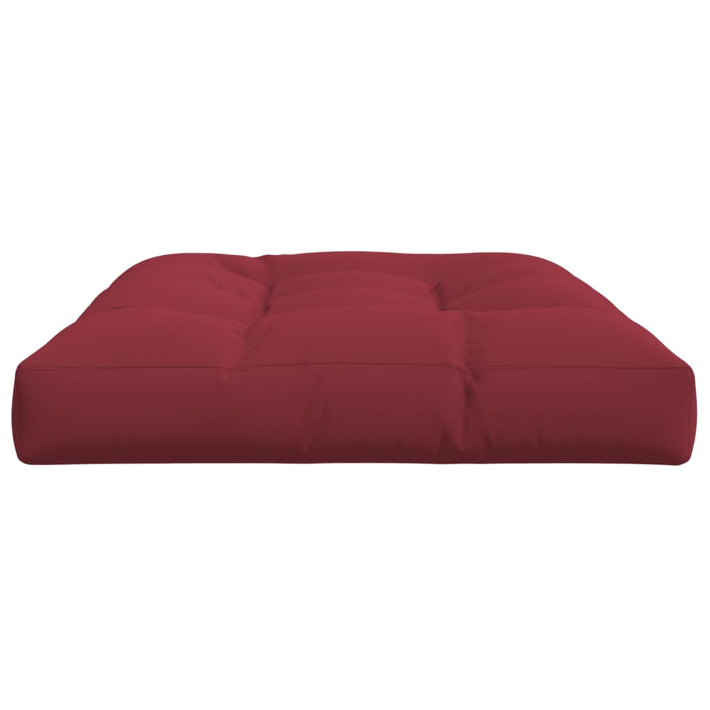 vidaXL Coussin de palette Rouge bordeaux 120x80x12 cm Tissu