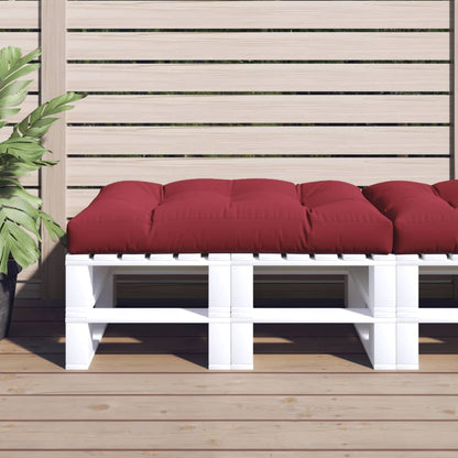 vidaXL Coussin de palette Rouge bordeaux 120x80x12 cm Tissu