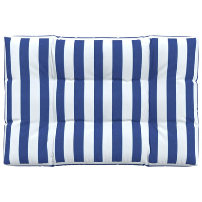 vidaXL Palettenkissen Blau Weiß Gestreift 120x80x12 cm Stoff