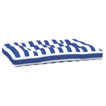 vidaXL Palettenkissen Blau Weiß Gestreift 120x80x12 cm Stoff