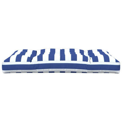 vidaXL Palettenkissen Blau Weiß Gestreift 120x80x12 cm Stoff
