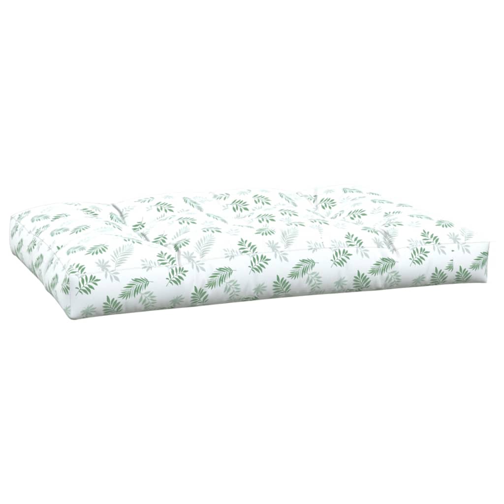 vidaXL Palettenkissen Blattmuster 120x80x12 cm Stoff