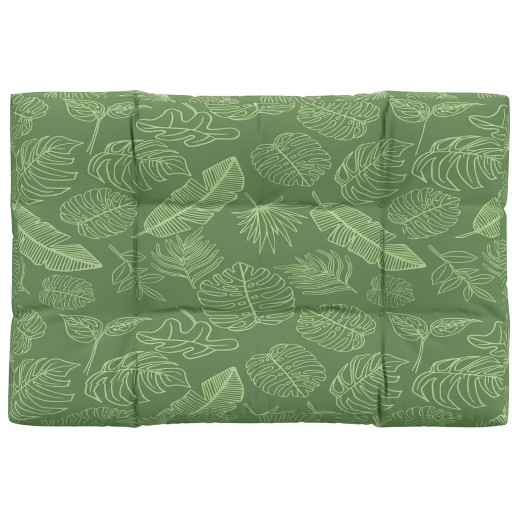 vidaXL Palettenkissen Blattmuster 120x80x12 cm Stoff