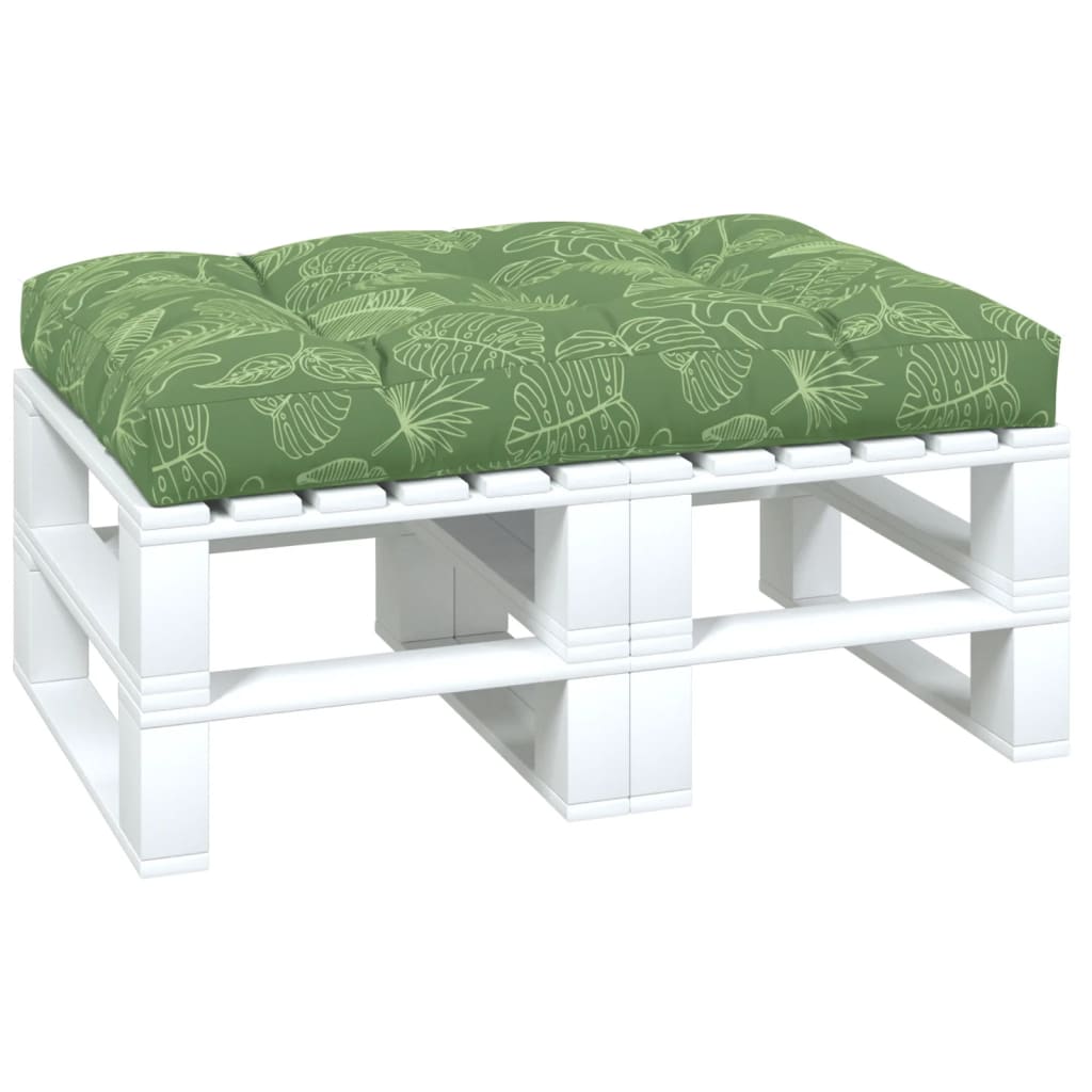 vidaXL Palettenkissen Blattmuster 120x80x12 cm Stoff