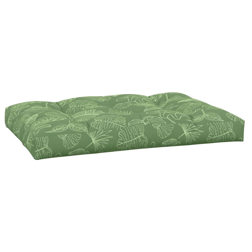 vidaXL Palettenkissen Blattmuster 120x80x12 cm Stoff