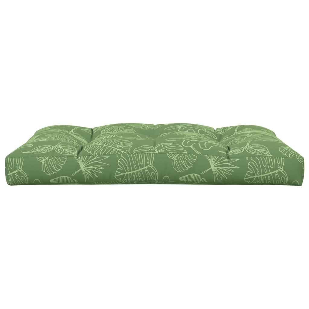 vidaXL Palettenkissen Blattmuster 120x80x12 cm Stoff