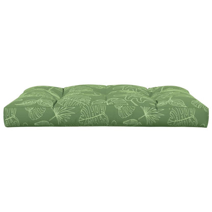 vidaXL Palettenkissen Blattmuster 120x80x12 cm Stoff