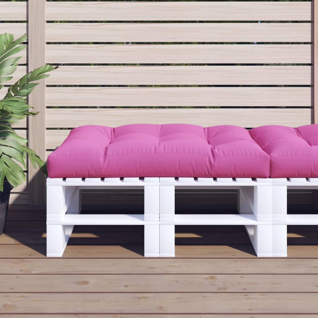 vidaXL Coussin de palette rose 120x80x12 cm tissu