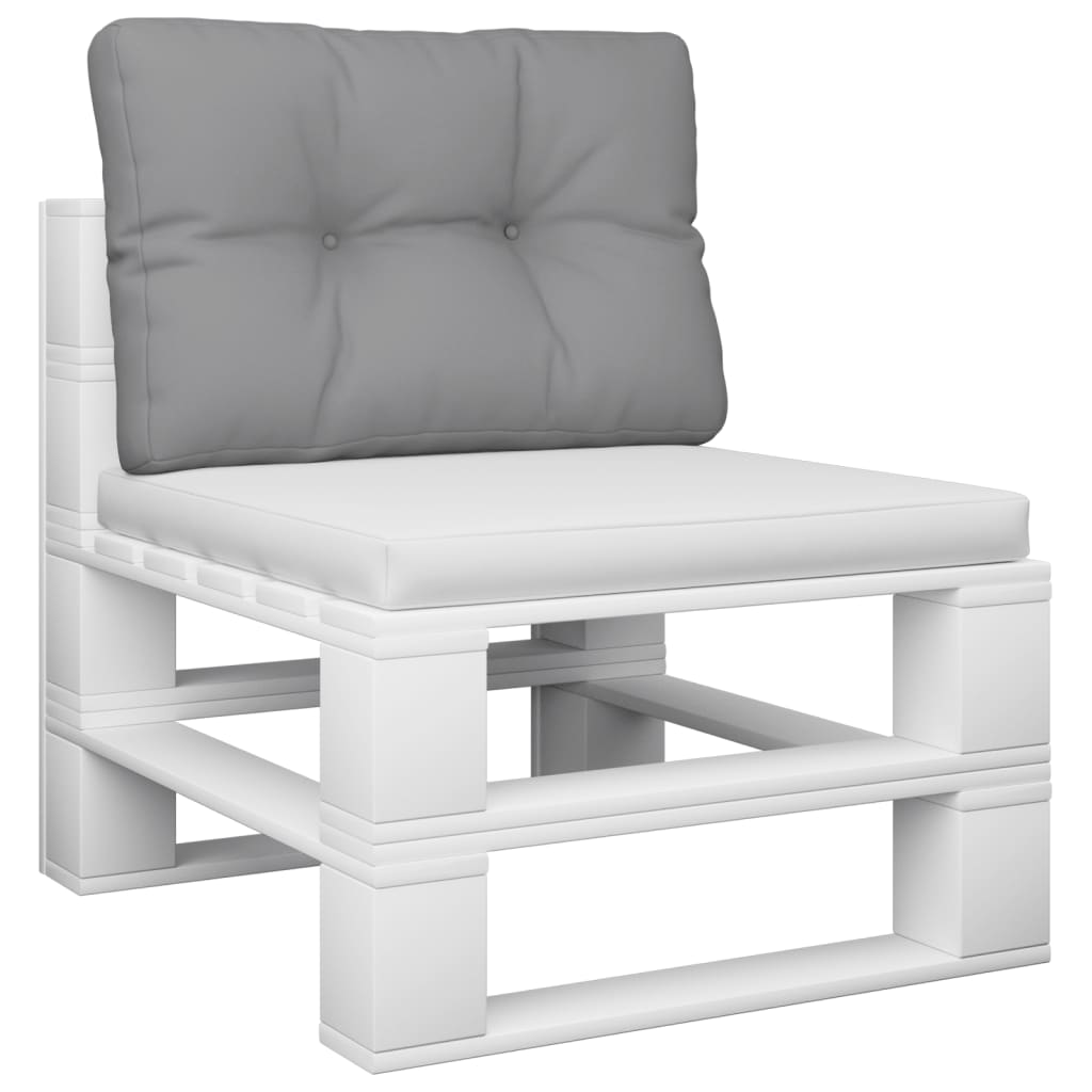 vidaXL Coussin de palette Gris 50x40x12 cm Tissu