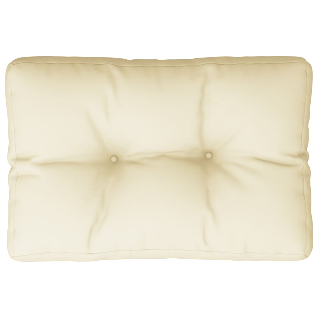 vidaXL Palettenkissen Creme 50x40x12 cm Stoff