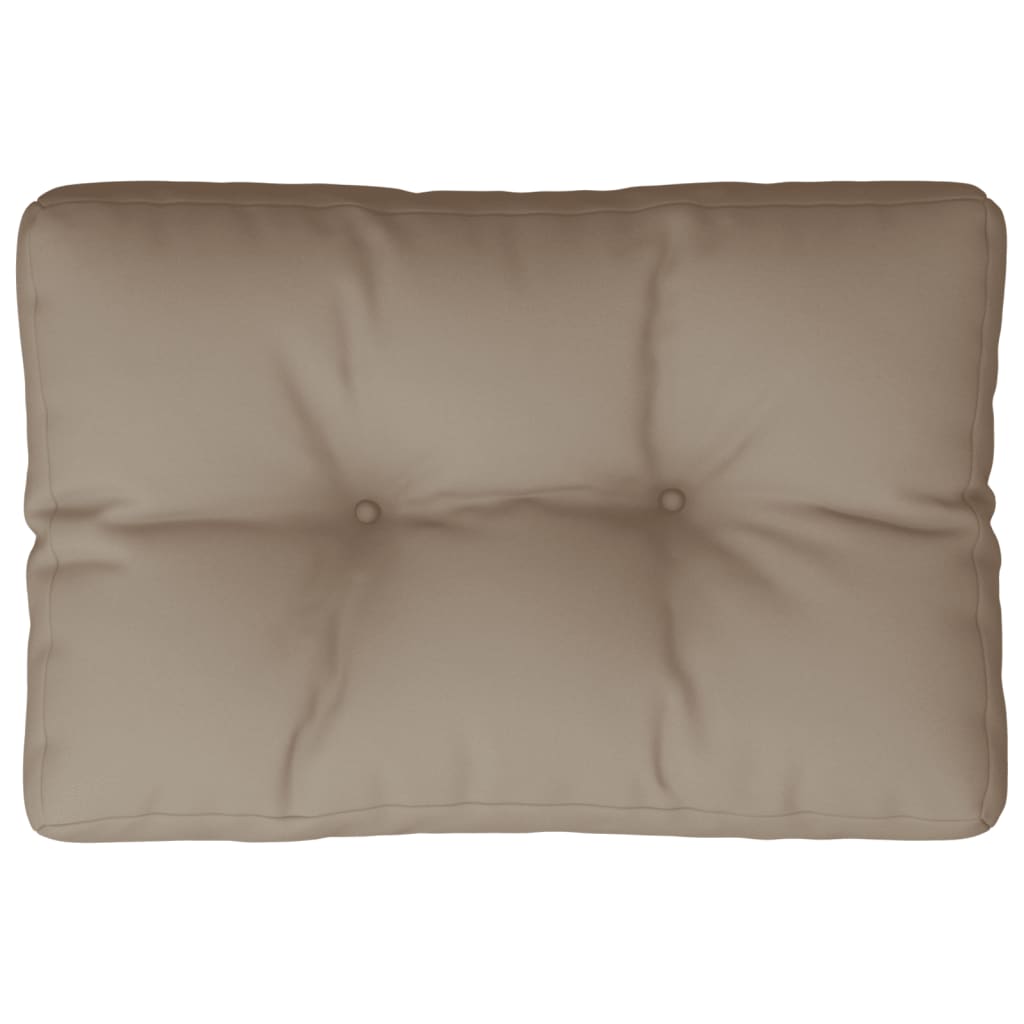 vidaXL Coussins de palette Taupe 50x40x12 cm Tissu