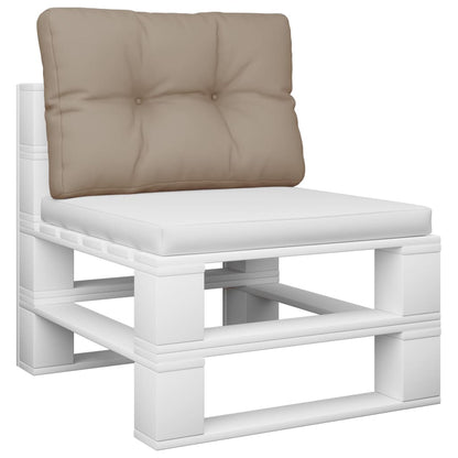 vidaXL Coussins de palette Taupe 50x40x12 cm Tissu