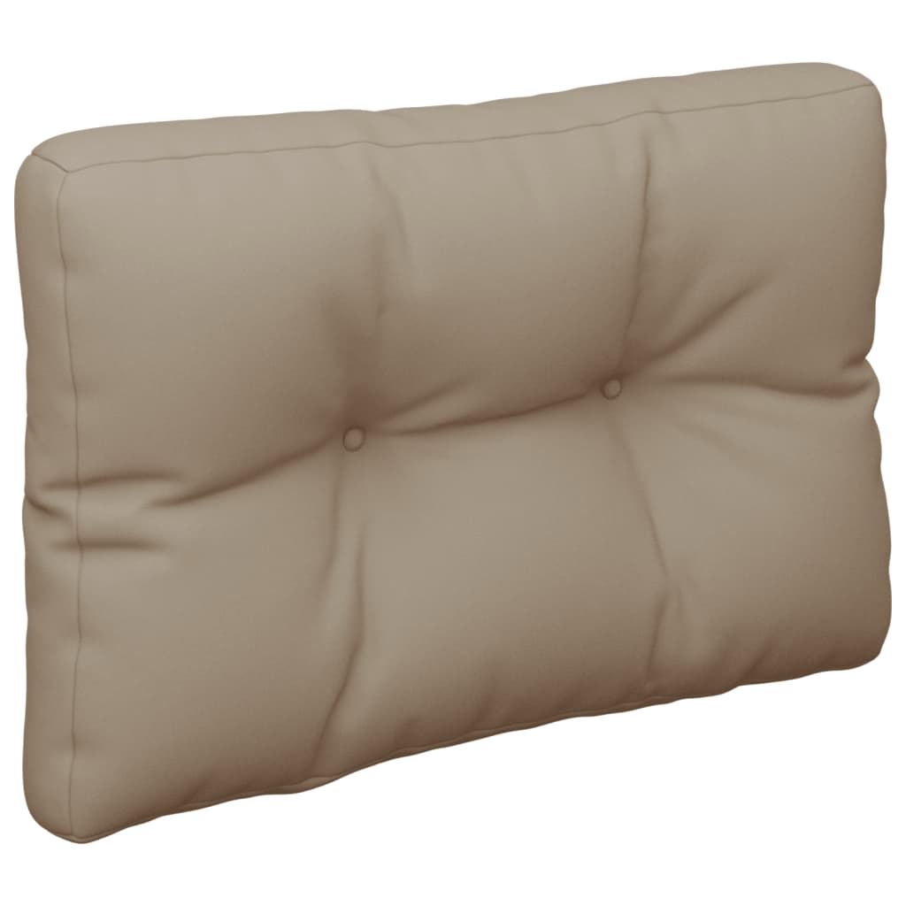 vidaXL Coussins de palette Taupe 50x40x12 cm Tissu
