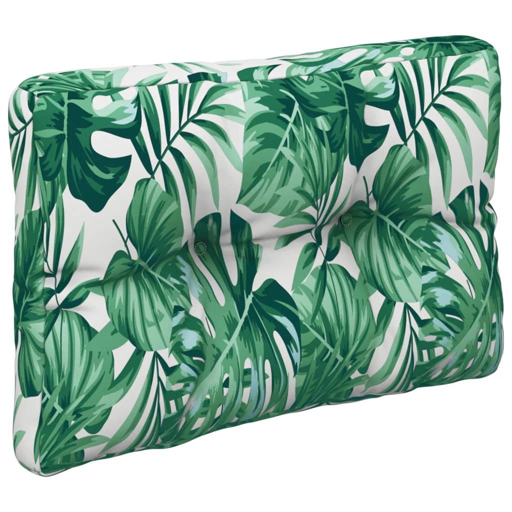 vidaXL Palettenkissen Blattmuster 50x40x12 cm Stoff