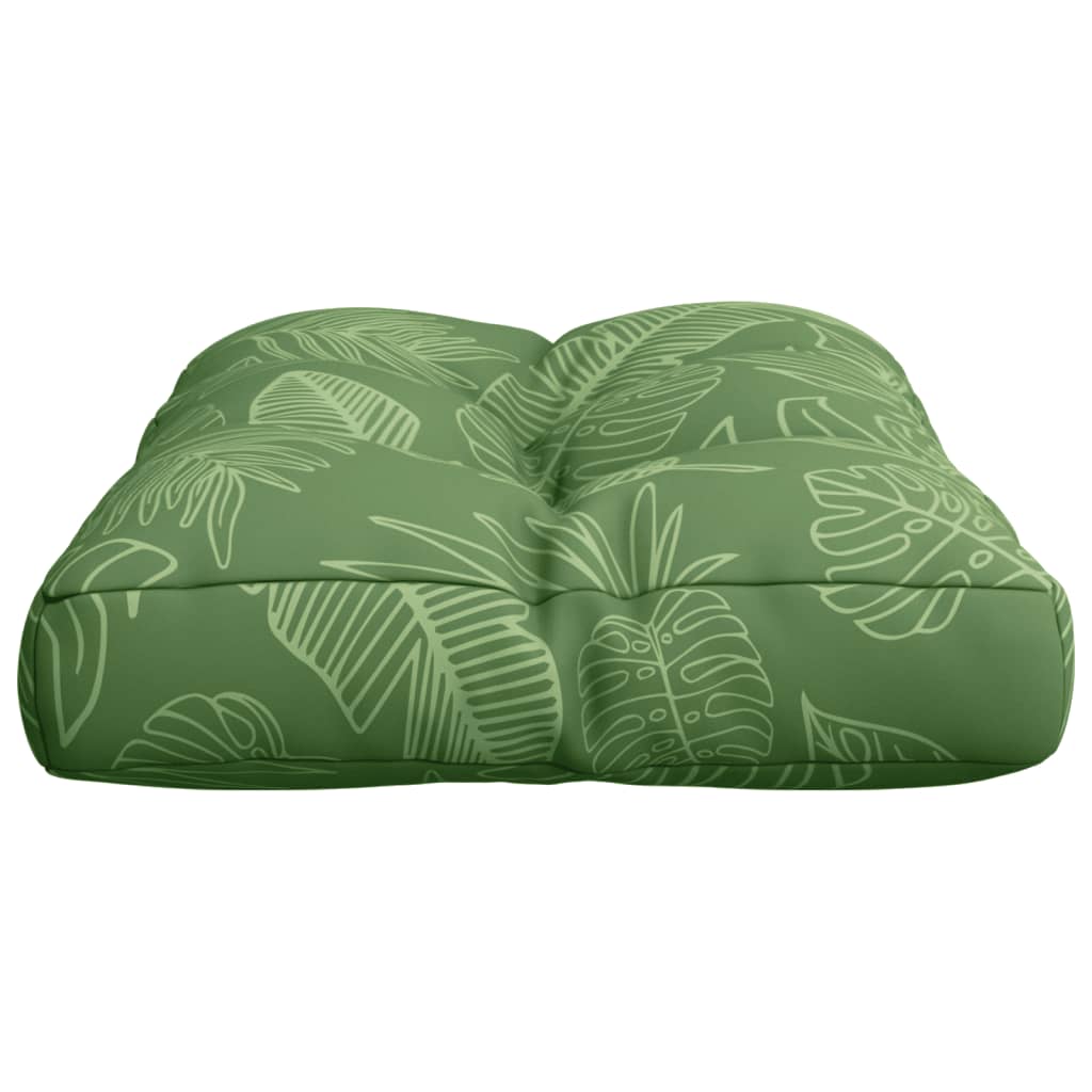 vidaXL Palettenkissen Blattmuster 50x40x12 cm Stoff