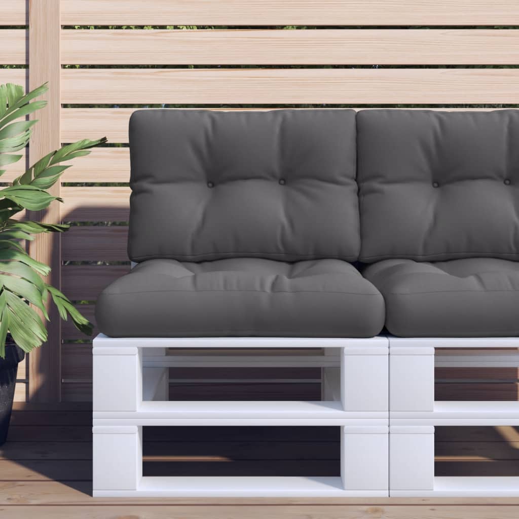 vidaXL Coussin de palette anthracite 60x40x12 cm Tissu