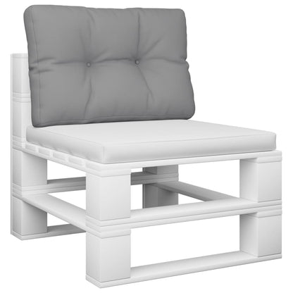 vidaXL Coussin de palette Gris 60x40x12 cm Tissu