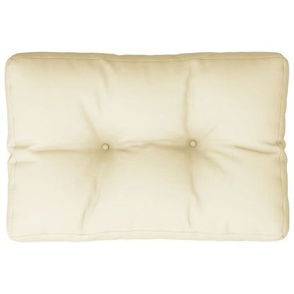 vidaXL Coussin de palette crème 60x40x12 cm tissu