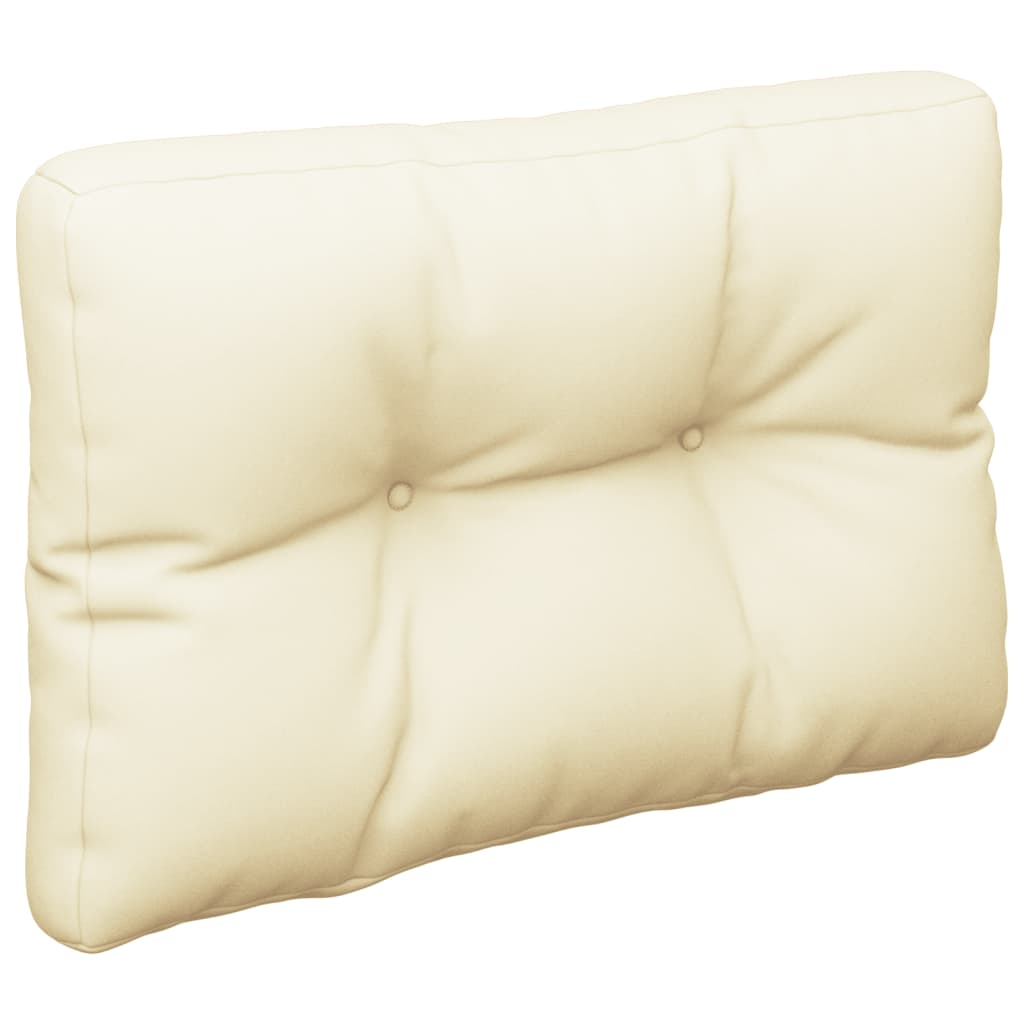 vidaXL Coussin de palette crème 60x40x12 cm tissu