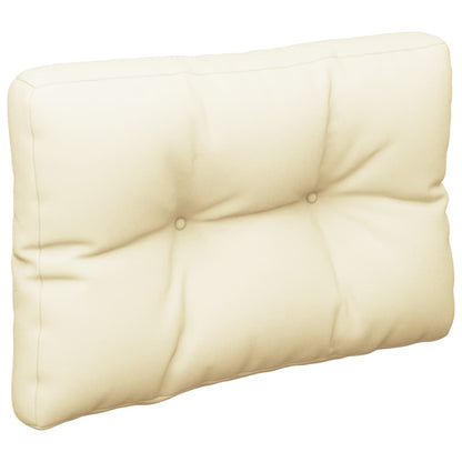vidaXL Coussin de palette crème 60x40x12 cm tissu