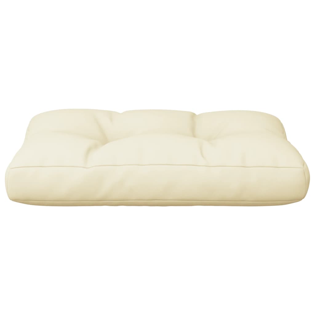 vidaXL Coussin de palette crème 60x40x12 cm tissu