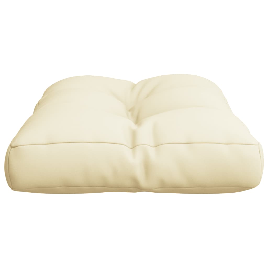 vidaXL Coussin de palette crème 60x40x12 cm tissu