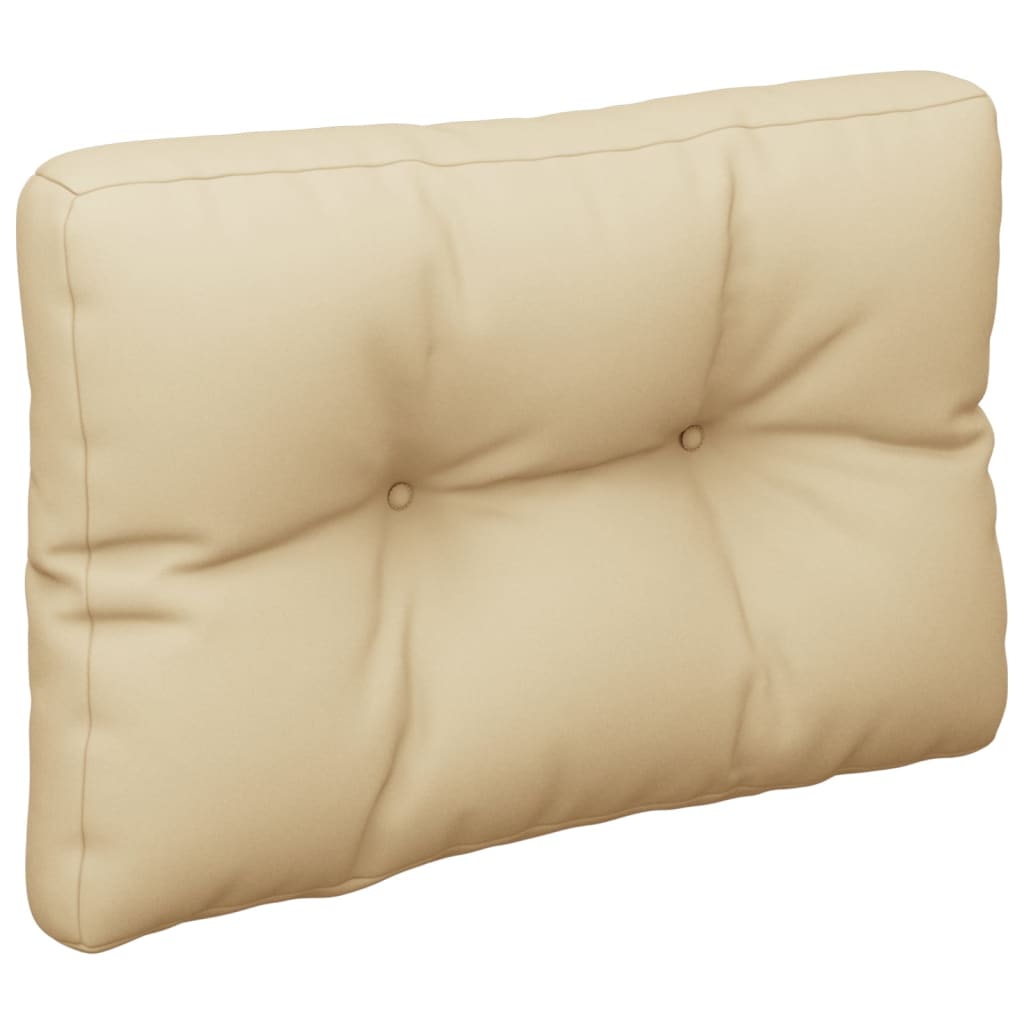 vidaXL Coussin de palette Beige 60x40x12 cm Tissu