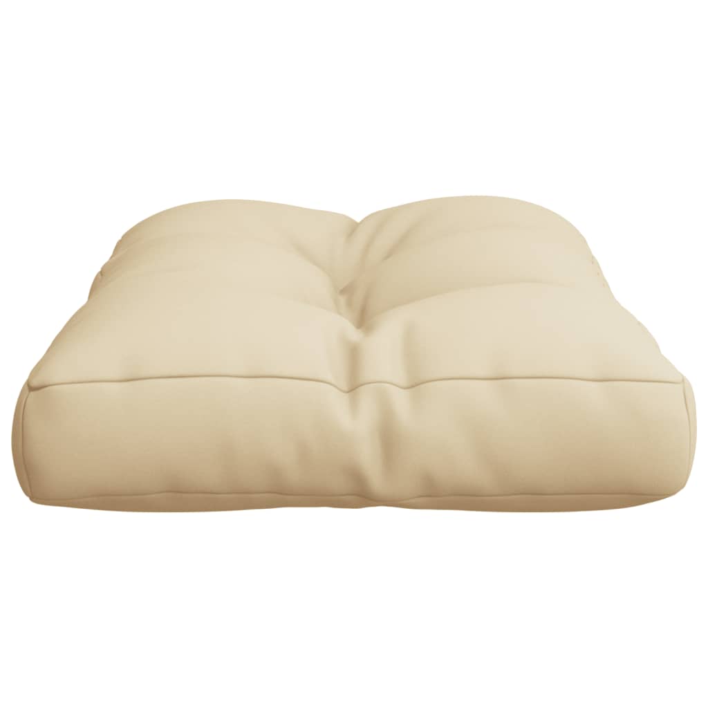 vidaXL Coussin de palette Beige 60x40x12 cm Tissu