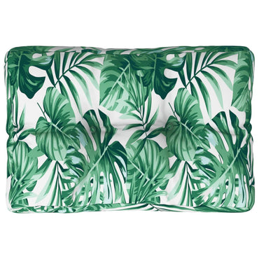 vidaXL Coussins de palette motif feuilles 60x40x12 cm tissu