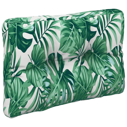 vidaXL Coussins de palette motif feuilles 60x40x12 cm tissu