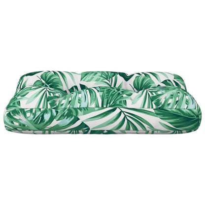 vidaXL Coussins de palette motif feuilles 60x40x12 cm tissu