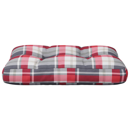 vidaXL Palettenkissen Rot Karomuster 60x40x12 cm Stoff